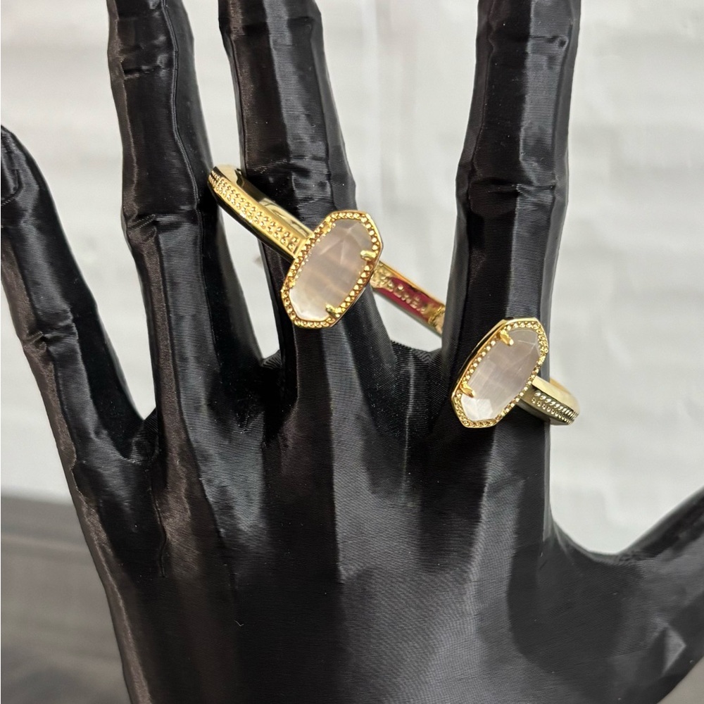 Kendra Scott Goldtone Elton Slate Cats Eye Bracelet - Picture 3 of 10